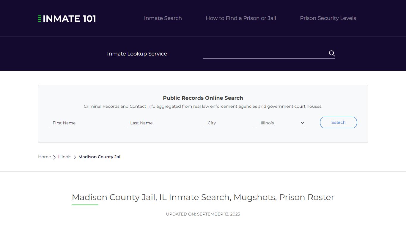 Madison County Jail, IL Inmate Search, Mugshots, Prison Roster